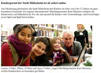"Kinderseiten" in dem Hildesheimer Internetauftritt 